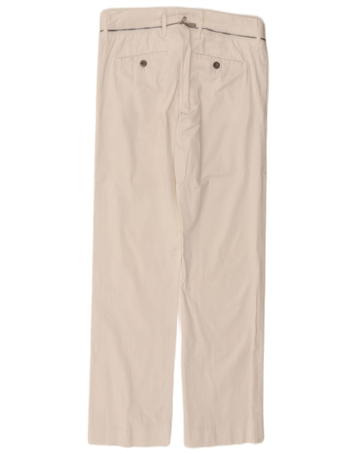 Calça feminina reta casual RICHMOND IT 46 grande W32 L31 branca