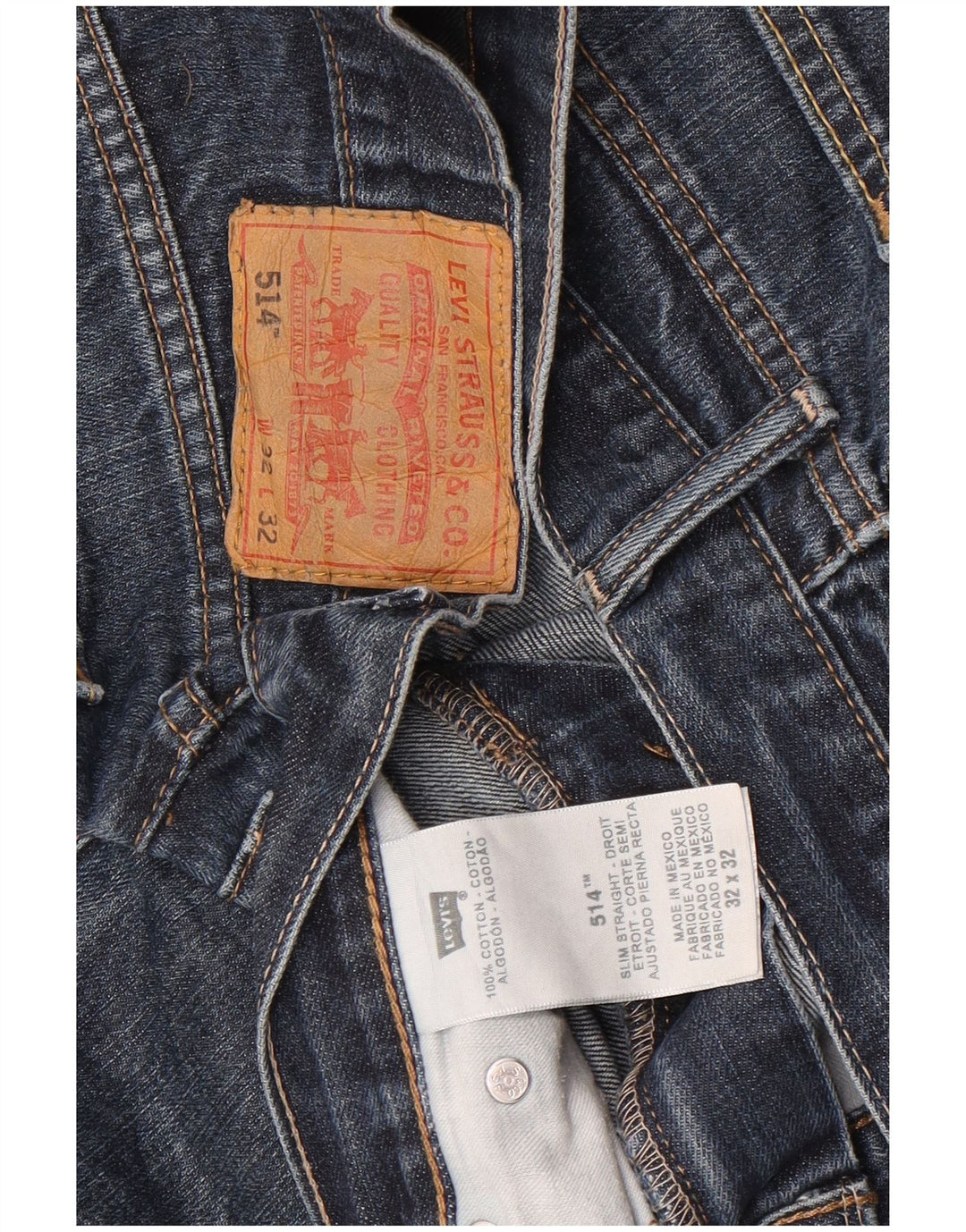 Levi's Masculino 514 Straight Jeans W32 L32 Azul Algodão