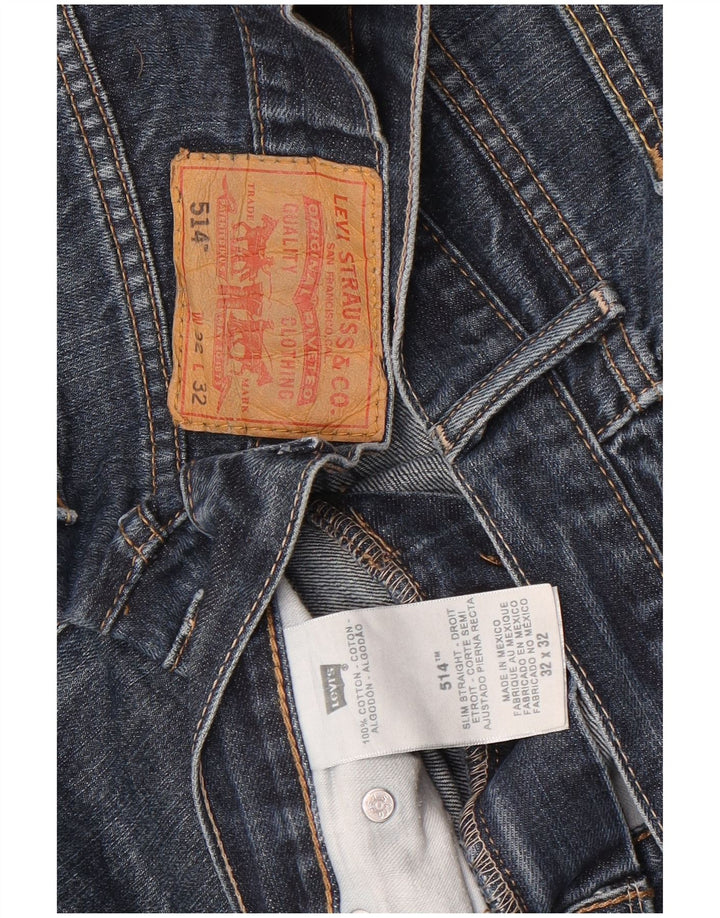 Levi's Masculino 514 Straight Jeans W32 L32 Azul Algodão