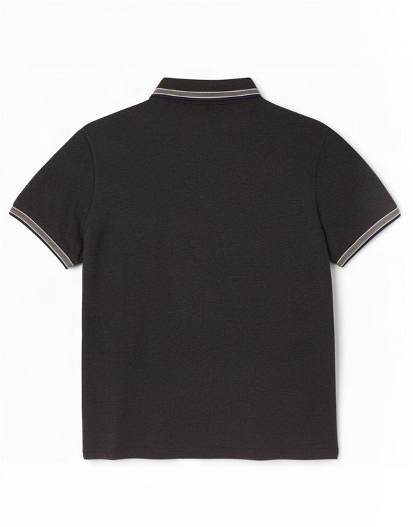 Camisa polo masculina Hugo Boss grande algodão cinza