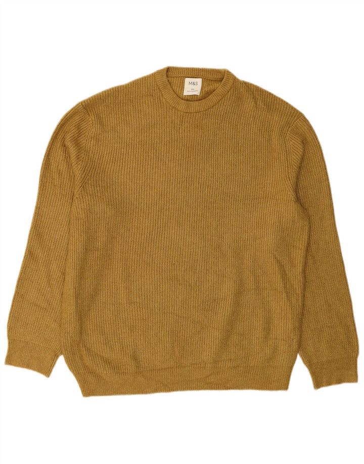 Suéter masculino MARKS & SPENCER com gola redonda 2XL poliamida verde