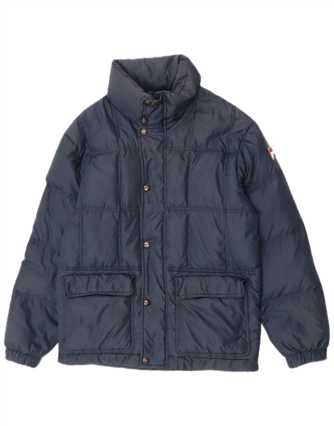 Jaqueta masculina Fila acolchoada com capuz IT 44 XS azul marinho nylon