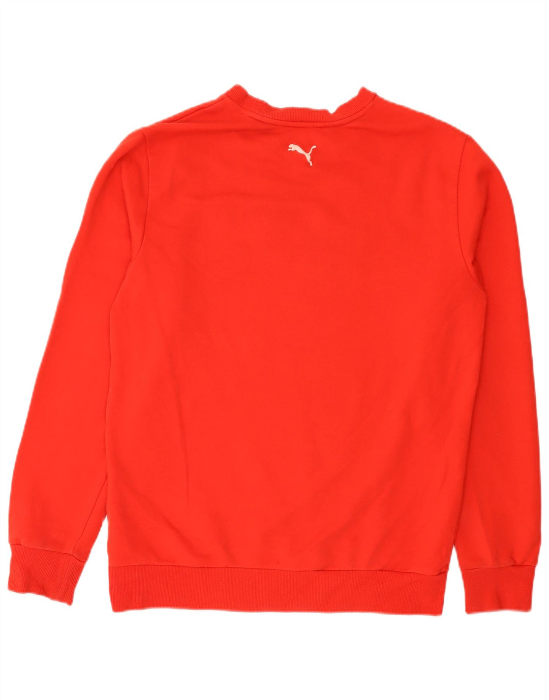 Puma Mens Graphic Moletom Jumper Médio Algodão Vermelho