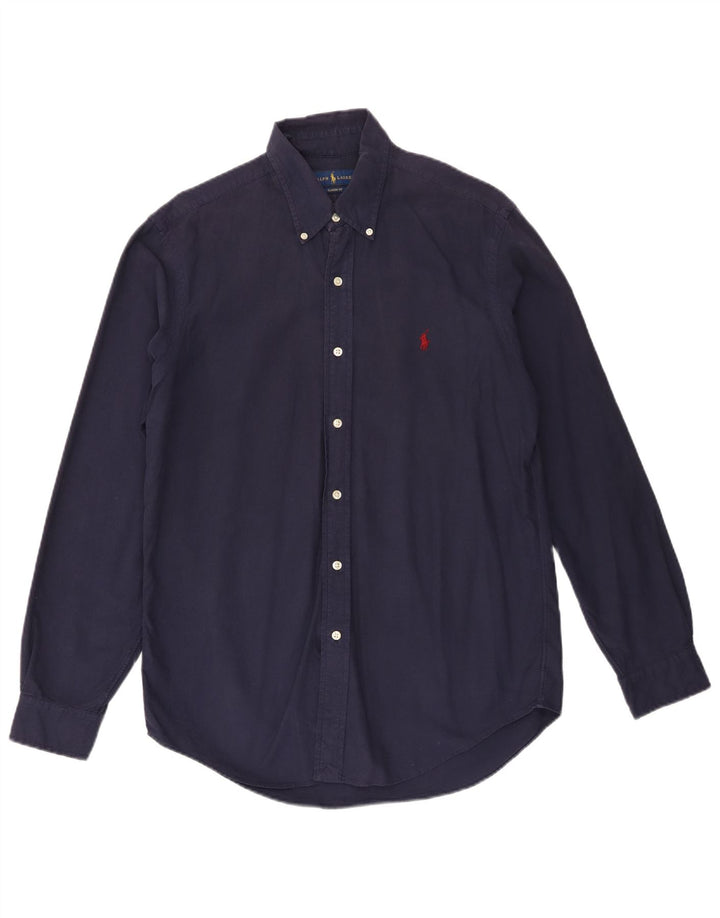 Camisa Ralph Lauren Masculina Classic Fit Médio Algodão Azul Marinho