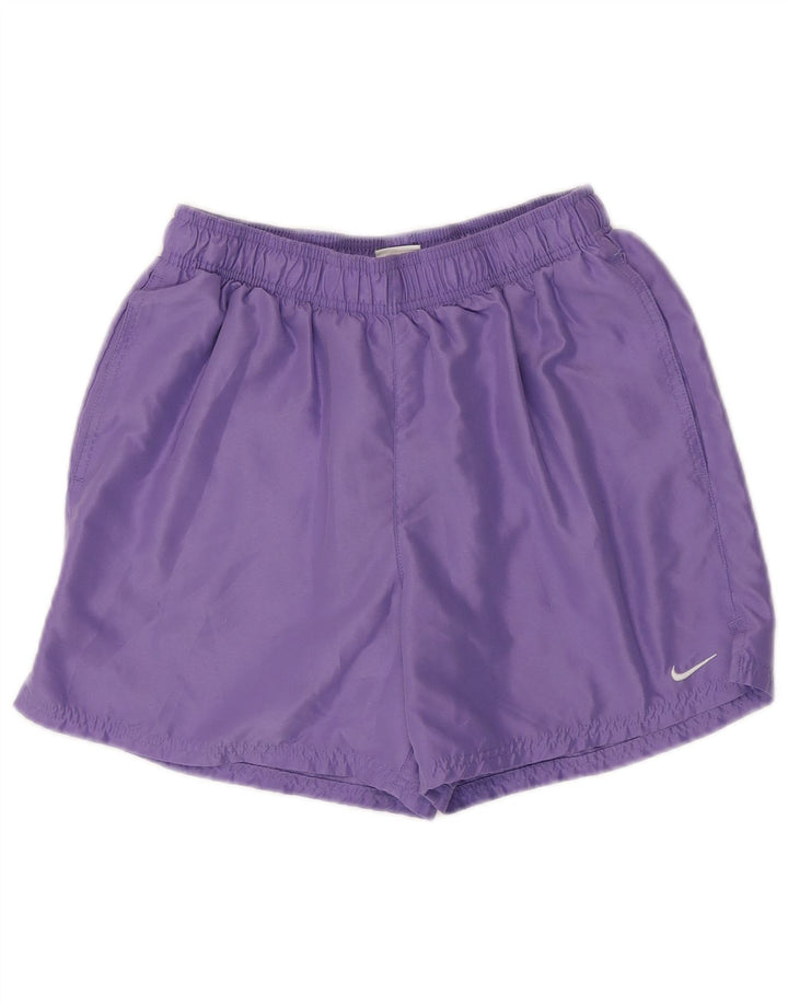 Shorts esportivos femininos Nike UK 14 médio roxo poliéster
