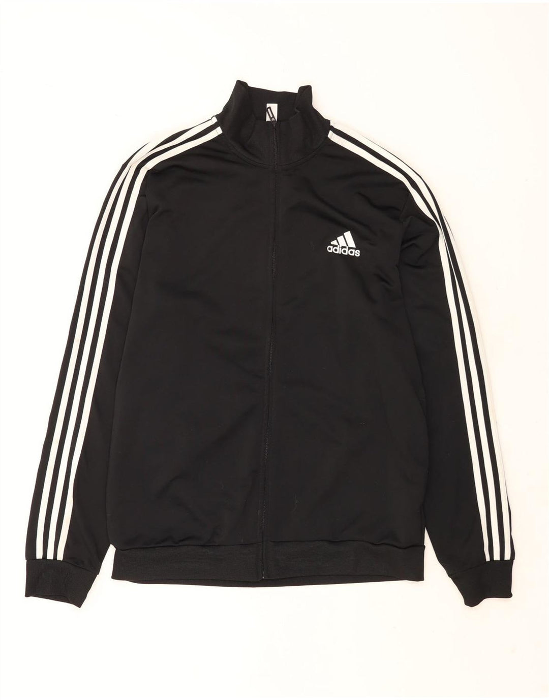 Adidas Mens Tracksuit Top Jacket UK 44/46 Grande Poliéster Preto
