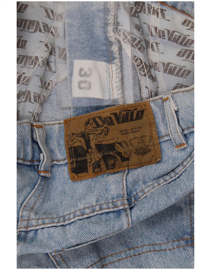 Saia jeans feminina DE VILLE W30 algodão azul médio