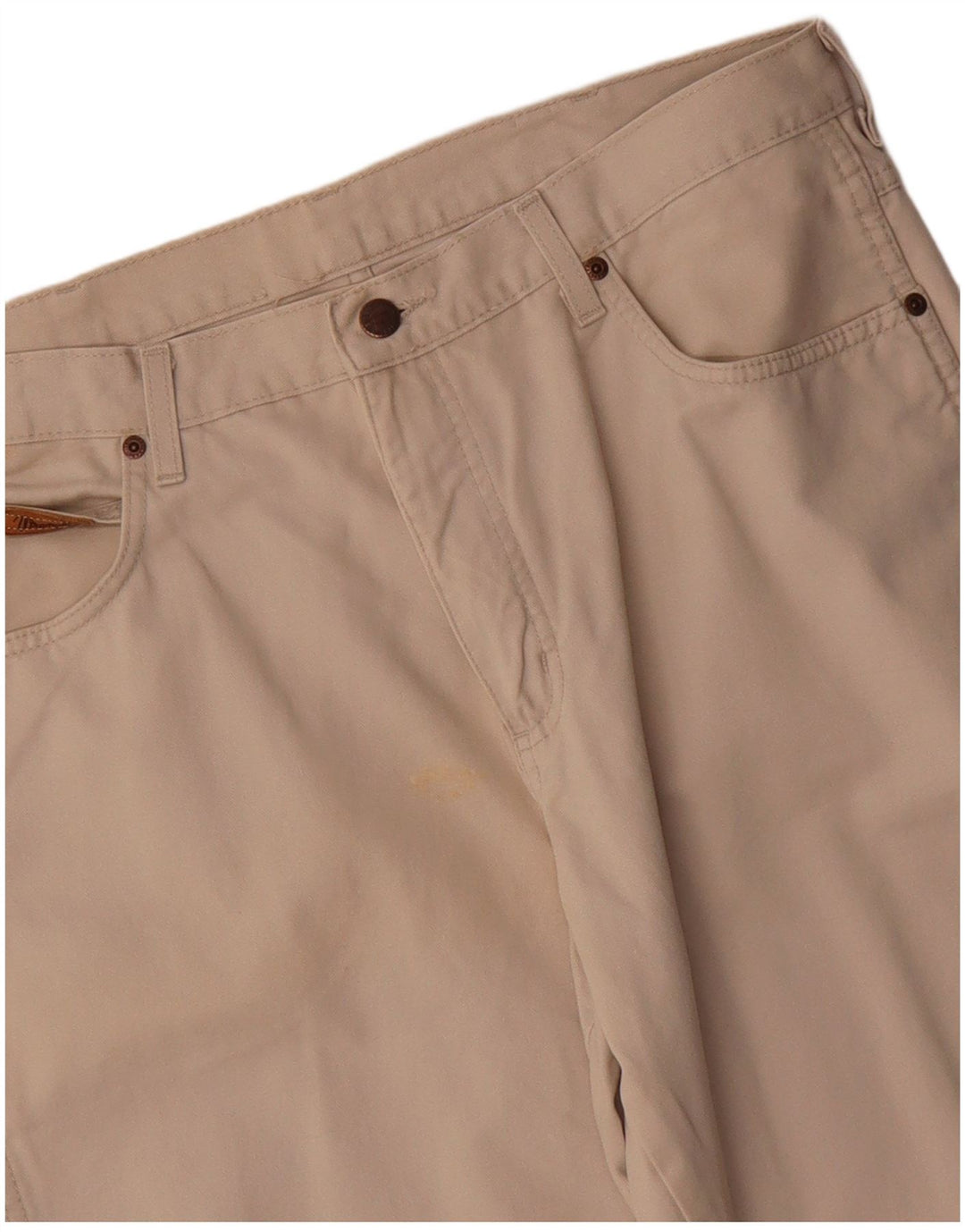 Calça casual reta masculina WRANGLER W36 L32 algodão bege