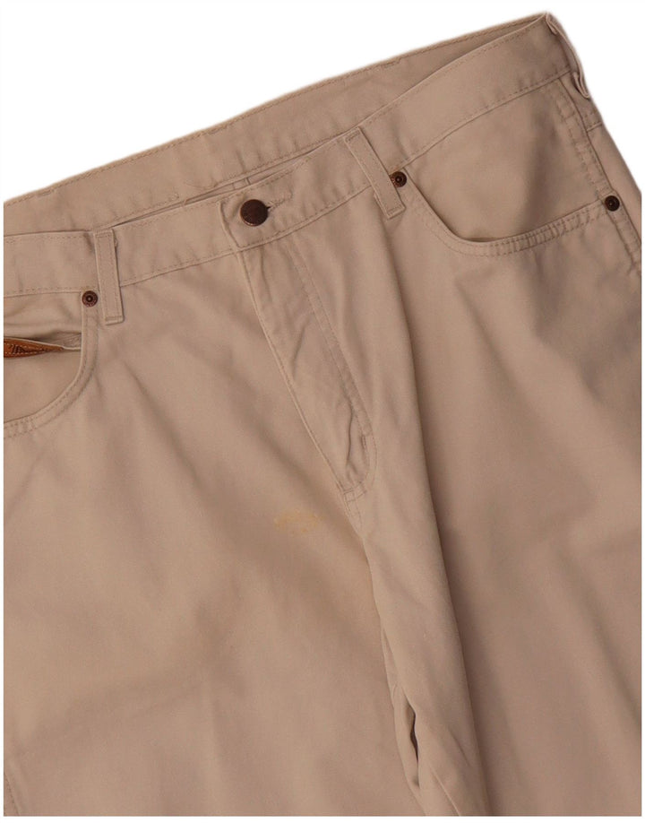Calça casual reta masculina WRANGLER W36 L32 algodão bege
