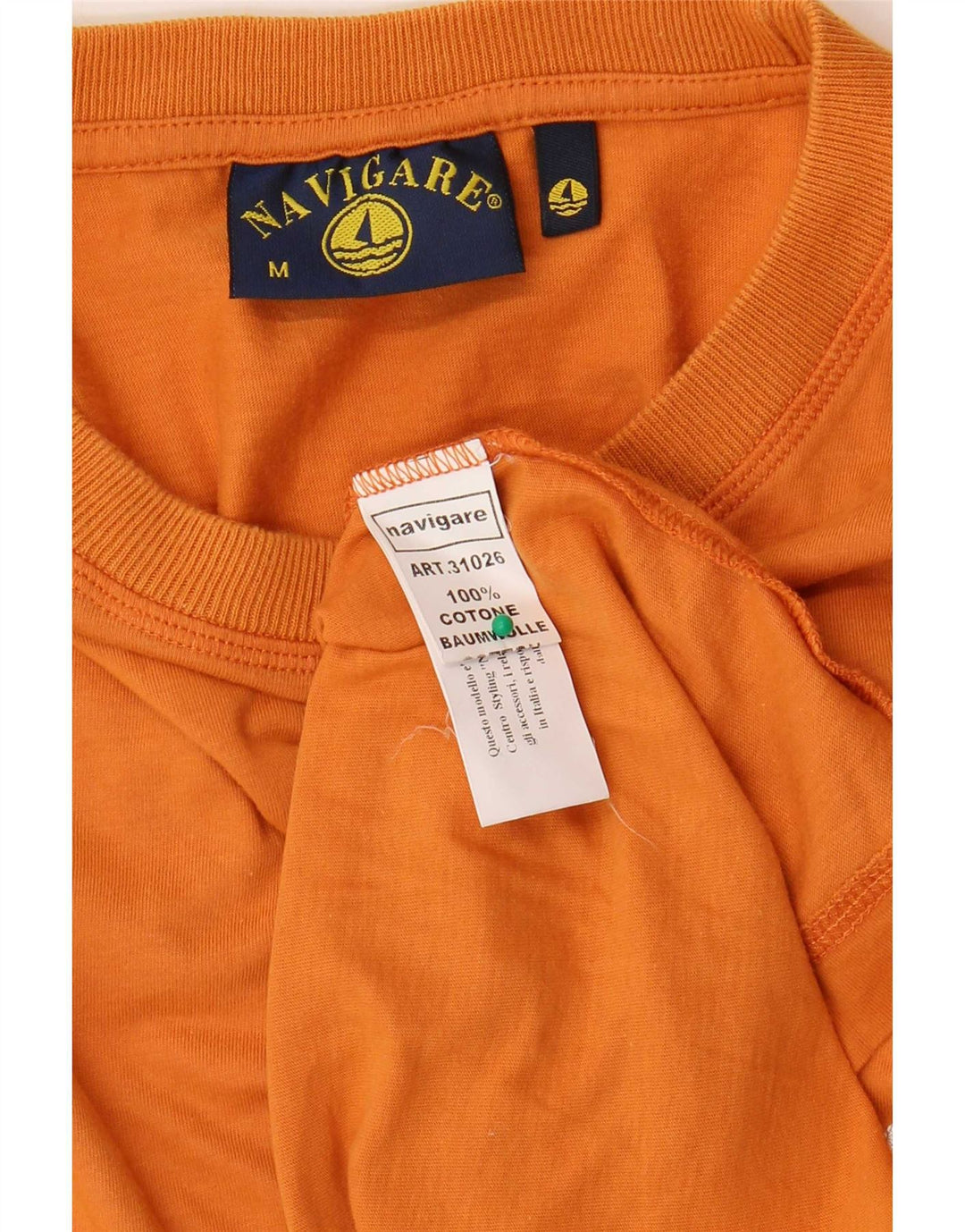 Camiseta masculina Navigare Top médio algodão laranja
