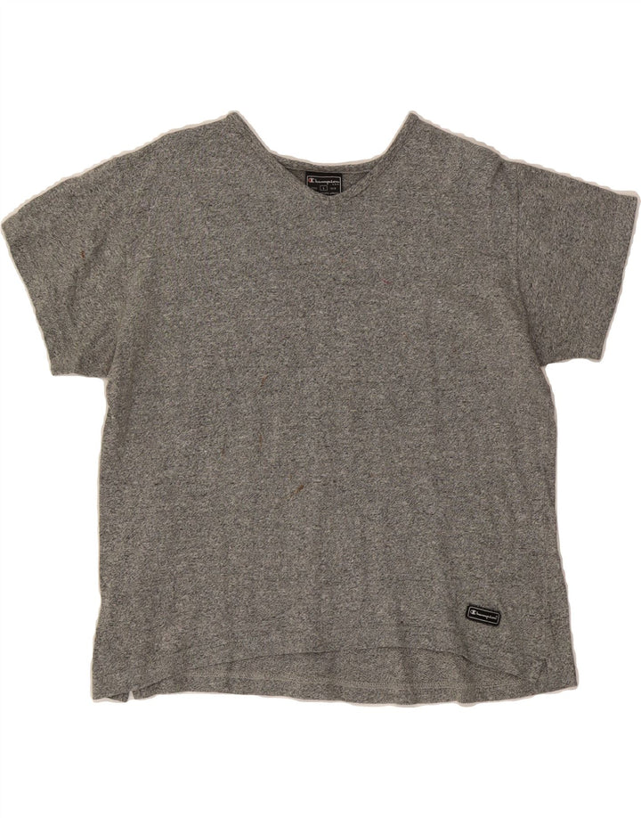 CHAMPION Womens T-Shirt Top UK 16 Large Grey Cotton Vintage Champion and Second-Hand Champion from Messina Hembry 