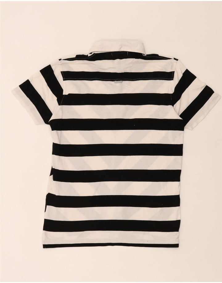 Camisa polo masculina Gant de algodão listrado branco médio