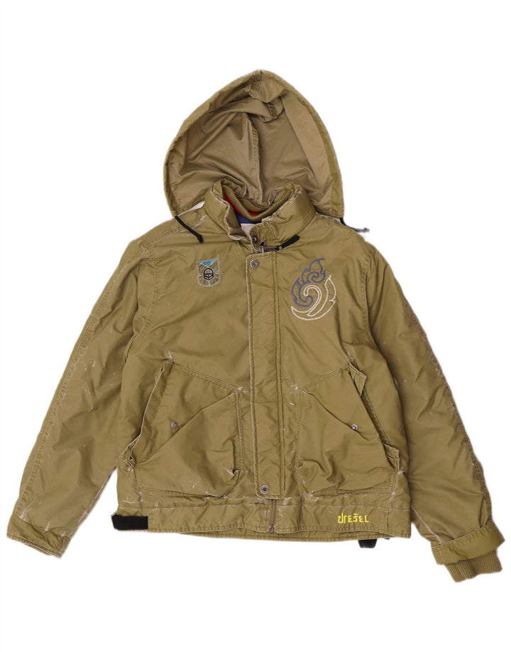 Jaqueta Bomber Diesel Boys Graphic com Capuz 13-14 Anos XL Cáqui Poliamida