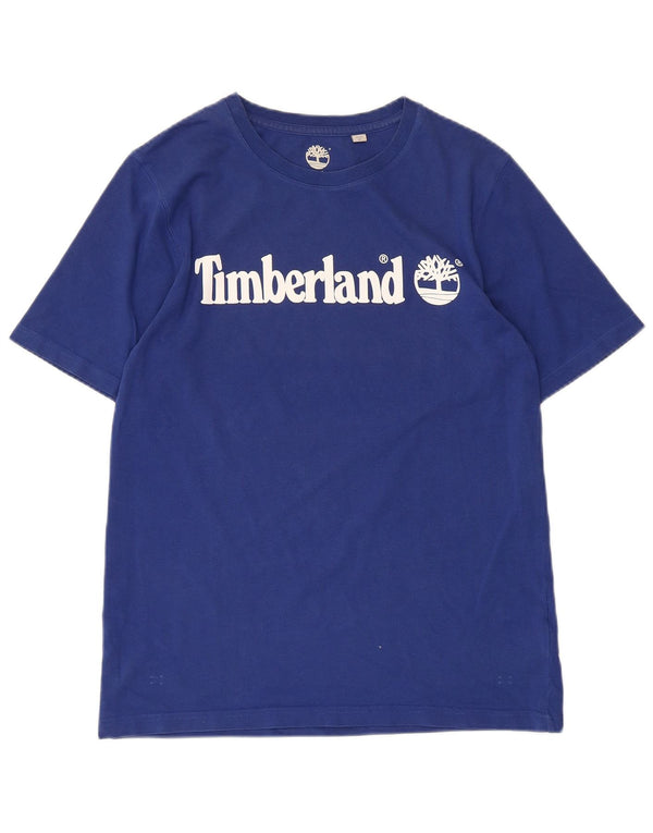 Top Timberland Meninos Graphic T-Shirt 15-16 Anos Azul Médio Algodão