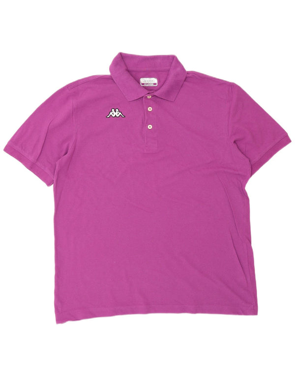 Camisa polo masculina KAPPA XL algodão roxo