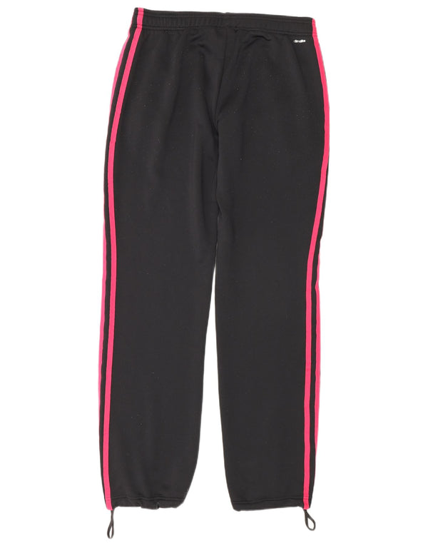 Adidas Womens Climalite Calças de treino Joggers UK 8/10 Pequeno Preto