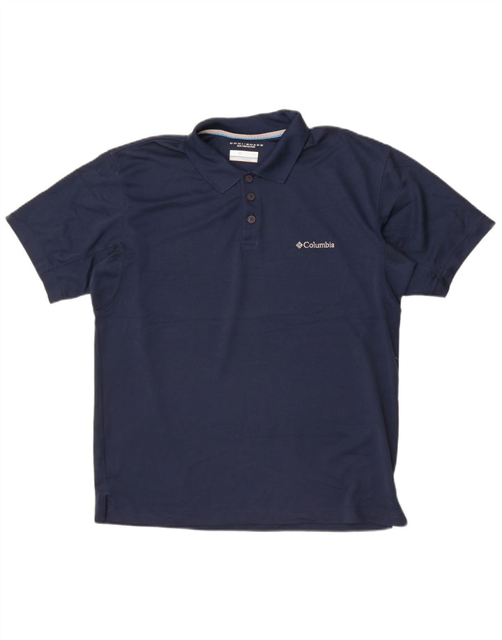 Camisa polo masculina Columbia Omni-Shade azul marinho médio