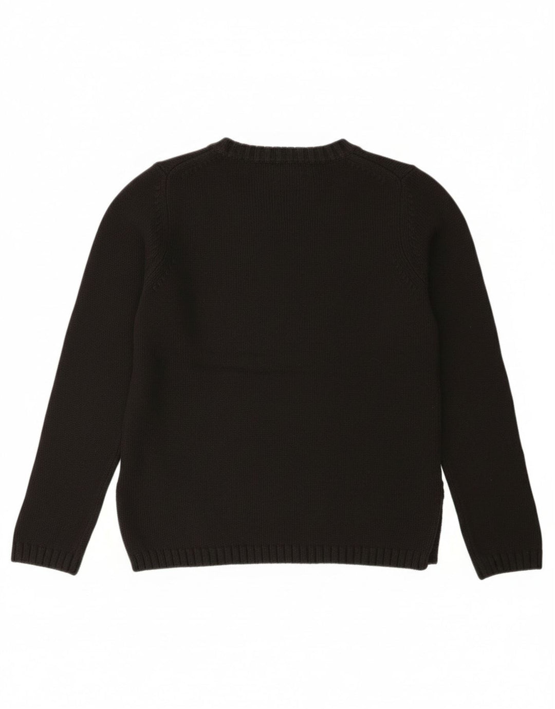 Suéter feminino Eddie Bauer com decote em V Reino Unido 14 algodão preto médio