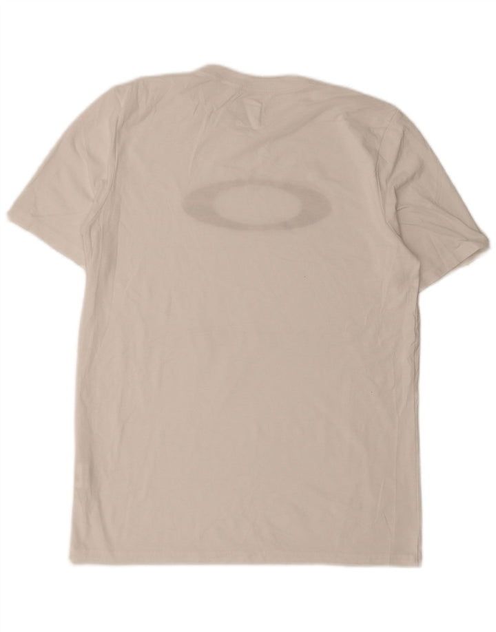 Oakley Mens Graphic T-Shirt Top Grande Branco