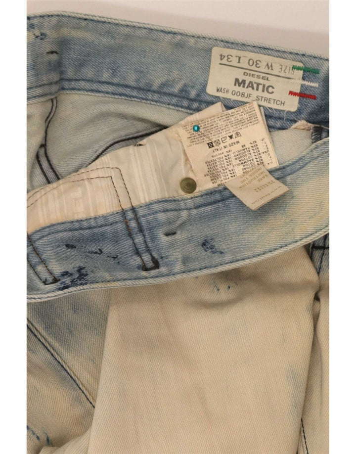 Diesel Feminino Matic Distressed Slim Jeans W30 L34 Azul Algodão