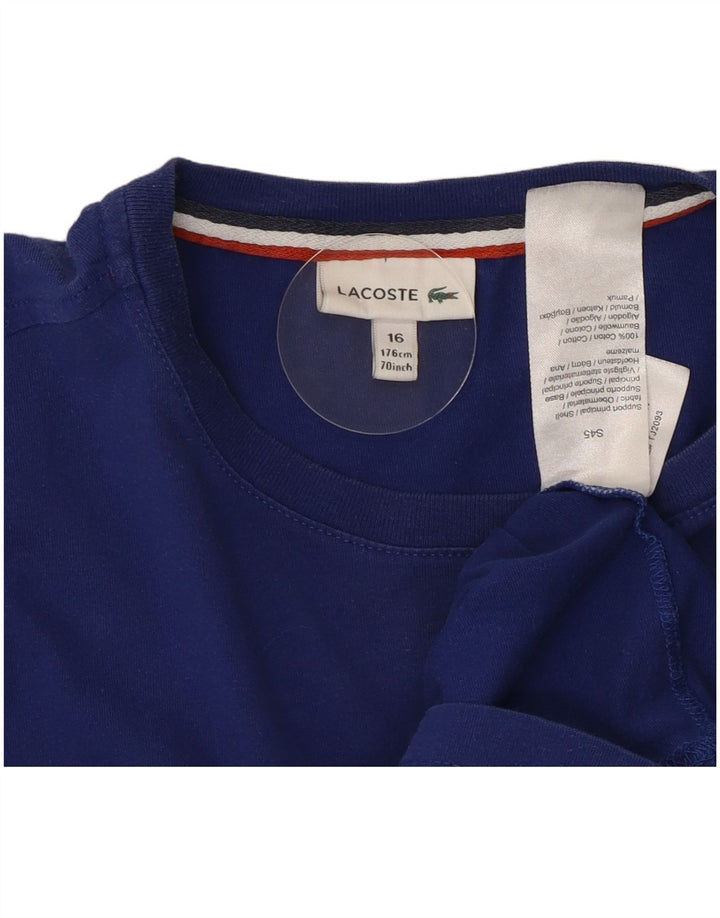 Top Lacoste Menino Manga Comprida 15-16 Anos Azul Algodão