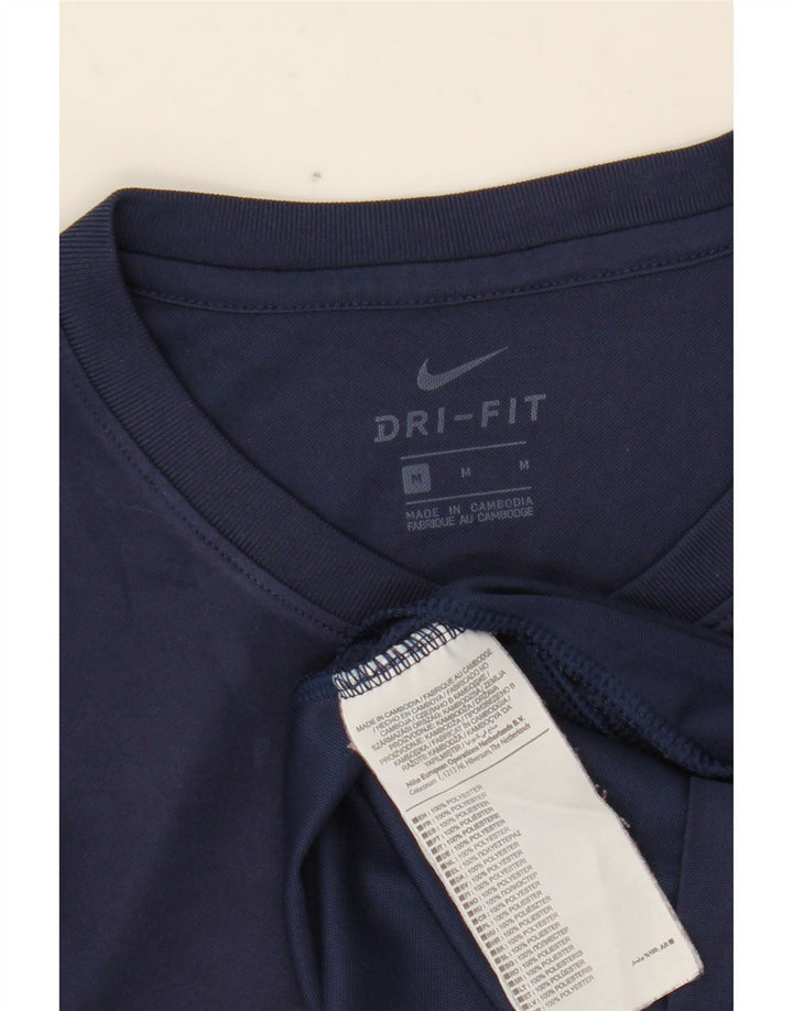 Camiseta masculina NIKE Dri Fit Top médio azul marinho poliéster