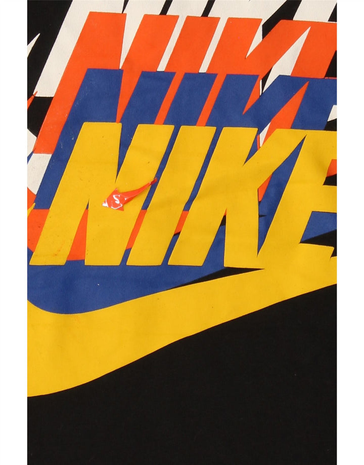 Camiseta Nike masculina gráfica grande de algodão preto