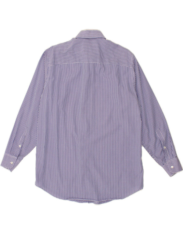 CALVIN KLEIN Mens Regular Fit Shirt Size 15 1/2 Medium Blue Gingham Cotton