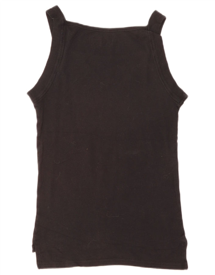 Colete feminino Dickies Slim Top UK 12 algodão preto médio