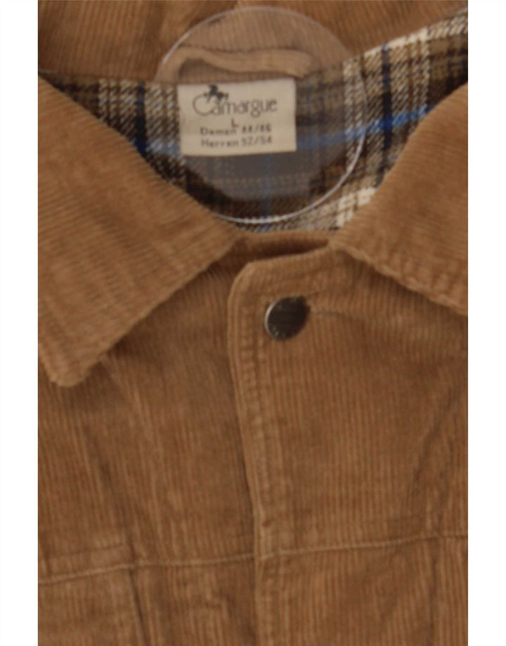 Jaqueta masculina de veludo Camargue EU 52/54 grande algodão marrom