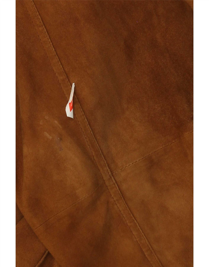 Sobretudo masculino de camurça J. C. Twidd IT 54 2XL couro bege