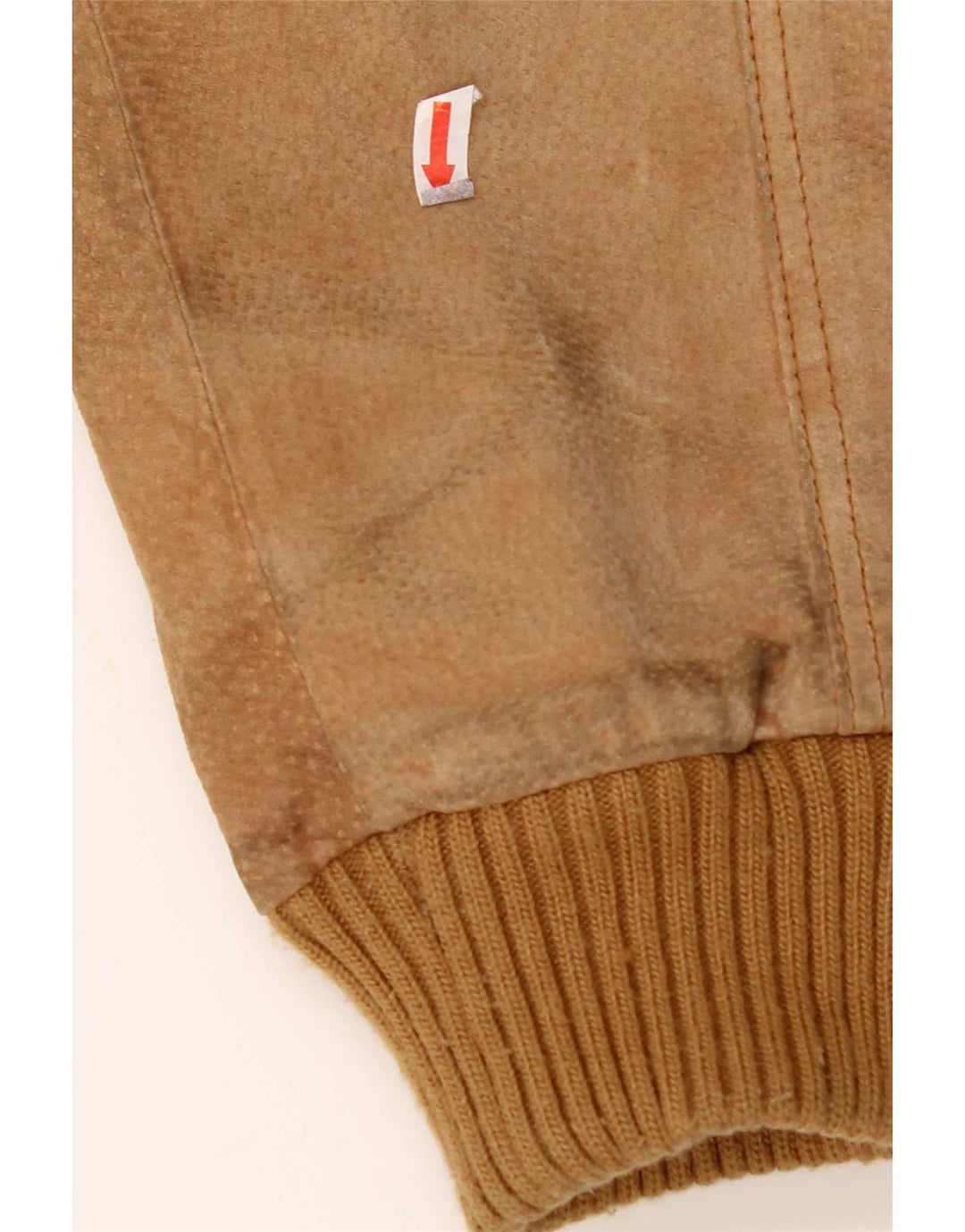 Jaqueta de camurça masculina vintage UK 42 2XL couro bege