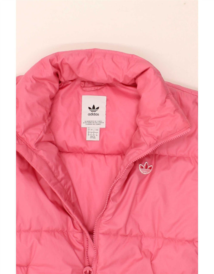 ADIDAS Womens Padded Jacket UK 4 XS Pink Polyester Vintage Adidas and Second-Hand Adidas from Messina Hembry 
