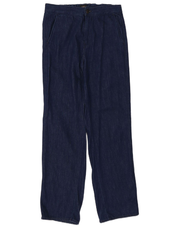 Lee Womens Straight Jeans Pequeno W27 L31 Azul Marinho Algodão
