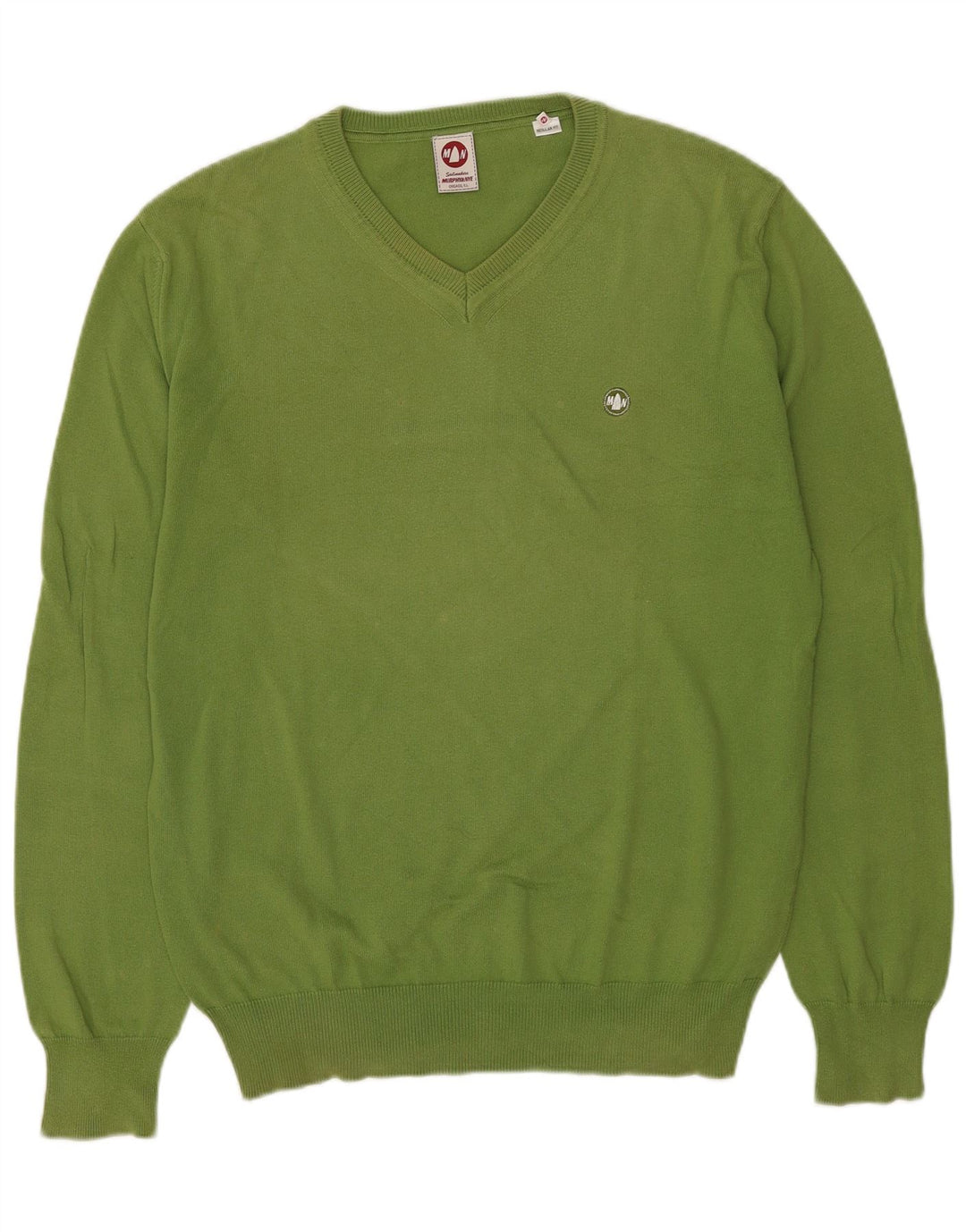 Murphy & Nye Suéter masculino Sailmakers com ajuste regular e decote em V XL verde
