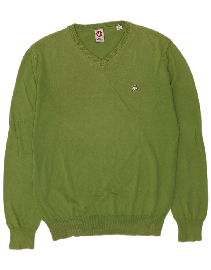 Murphy & Nye Suéter masculino Sailmakers com ajuste regular e decote em V XL verde