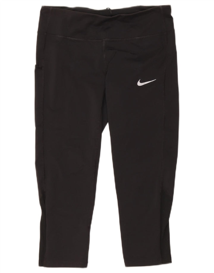 Leggings Nike Capri Femininas UK 14 Médias Pretas