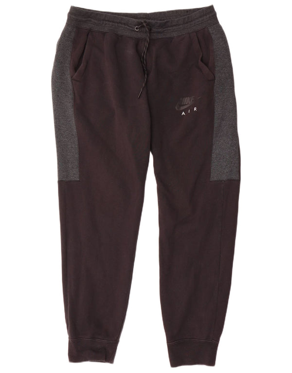 Calça de treino masculina Nike Joggers XL preto colorblock algodão