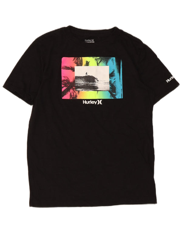 Camiseta Hurley Boys Graphic 13-14 Anos XL Algodão Preto