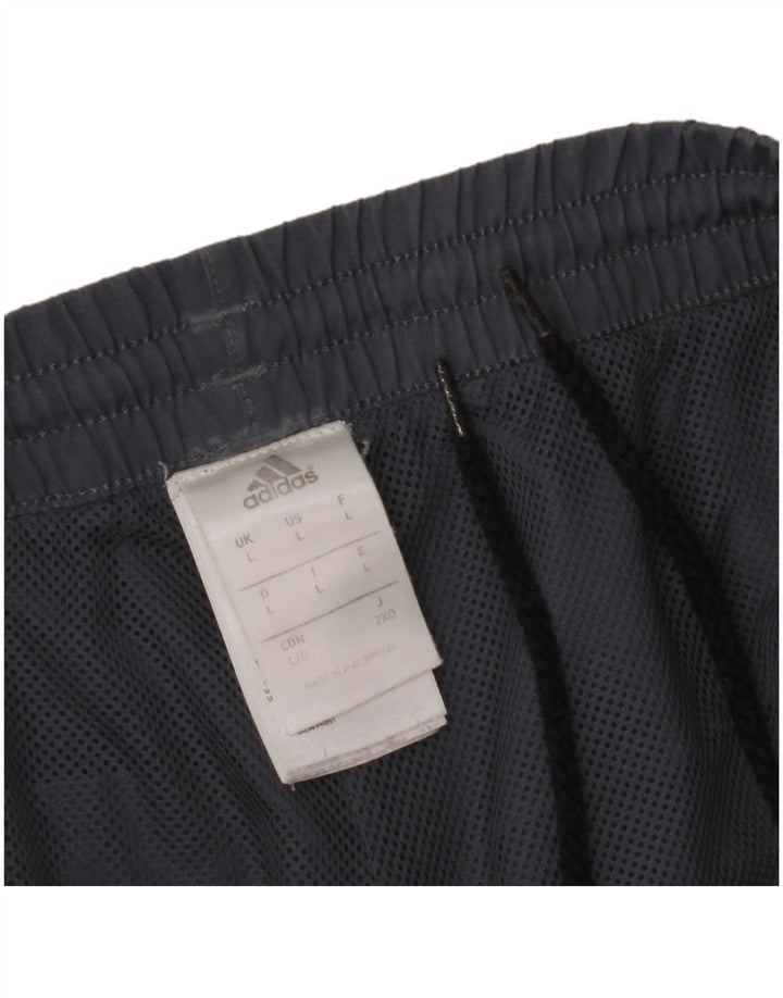 ADIDAS Mens Graphic Tracksuit Calças Joggers Grande Cinza Poliéster
