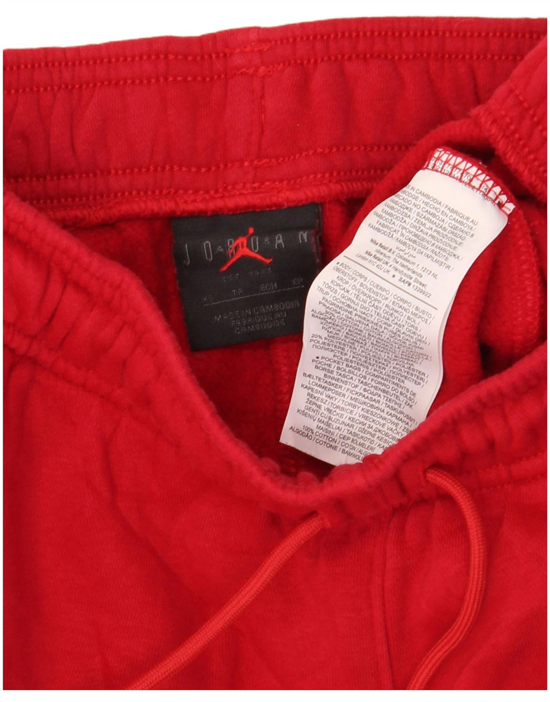JORDAN Calça de treino feminina Joggers UK 6 XS algodão vermelho