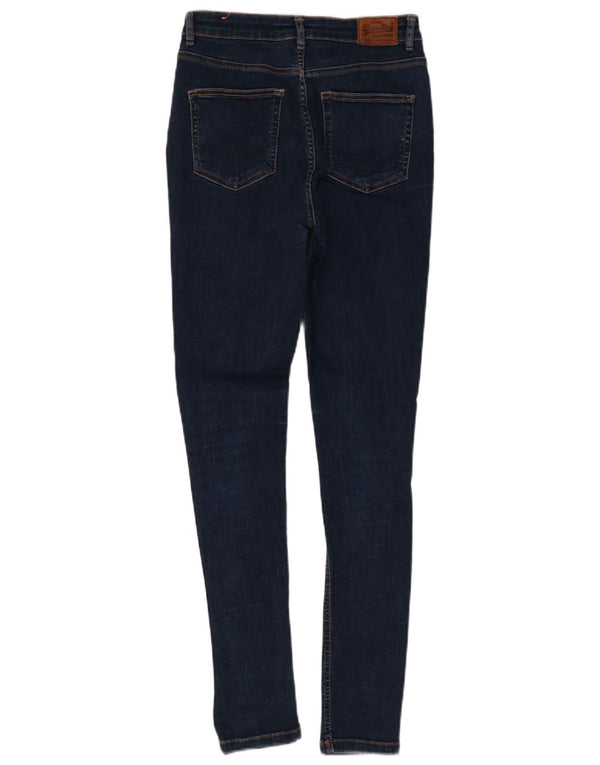 Superdry Womens Sophia Skinny Jeans W27 L30 Azul Marinho Algodão