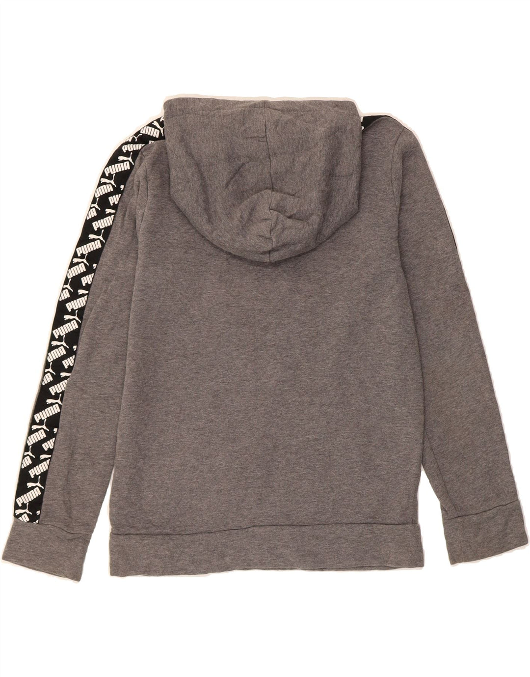 PUMA Boys Graphic Hoodie Jumper 14-15 Years Grey Cotton Vintage Puma and Second-Hand Puma from Messina Hembry 