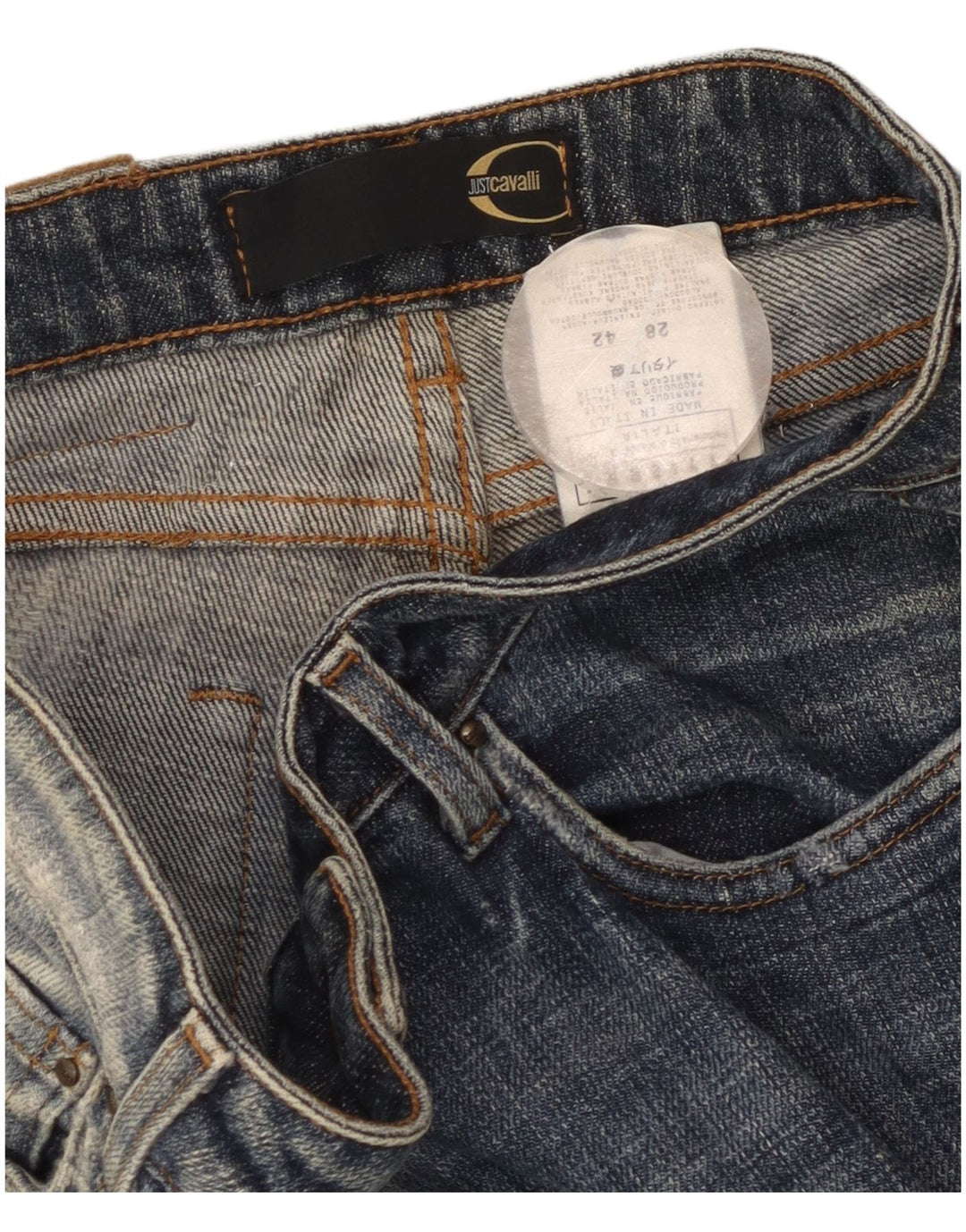 JUST CAVALLI Calça jeans feminina bootcut IT 42 médio W28 L31 algodão azul