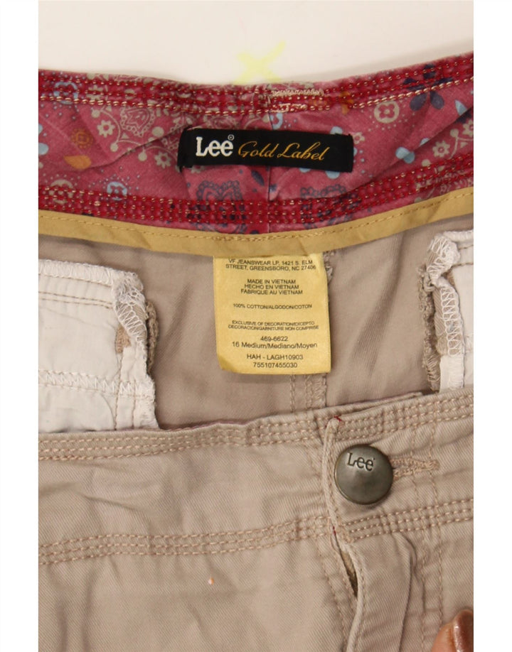 LEE Womens Straight Cargo Trousers US 16 2XL W36 L29 Beige Cotton Vintage Lee and Second-Hand Lee from Messina Hembry 