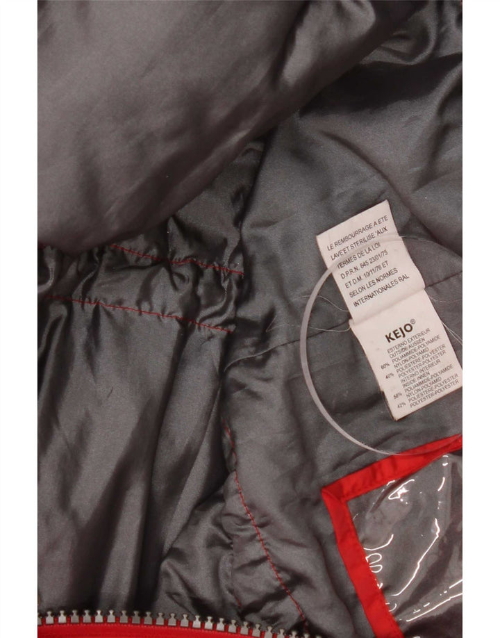 Jaqueta masculina acolchoada com capuz Kejo UK 36 pequena vermelha nylon