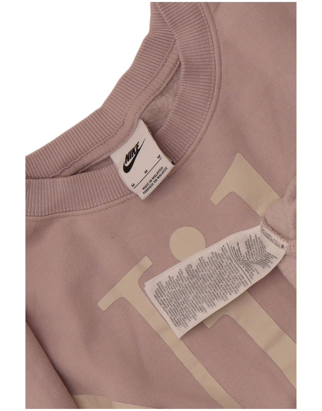 Nike feminino gráfico oversized moletom jumper UK 14 médio roxo algodão