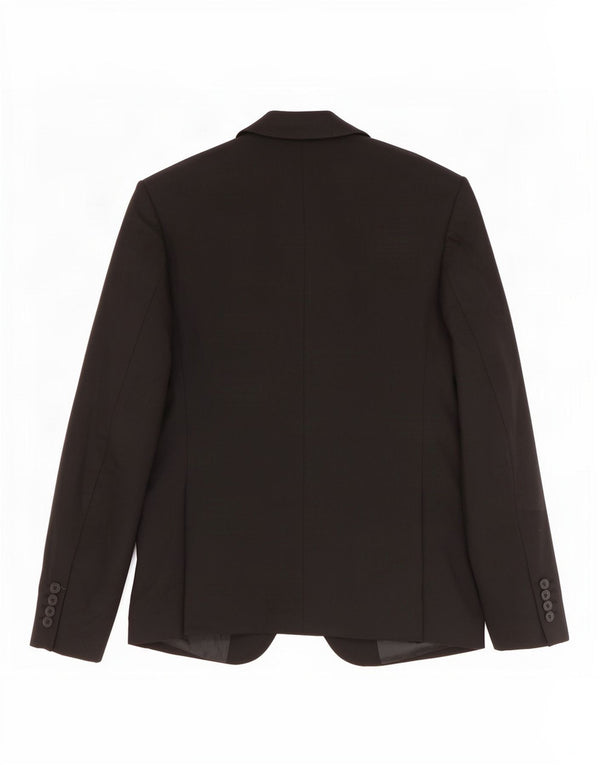 Jaqueta blazer masculina Zara com 2 botões EU 48 poliéster preto médio