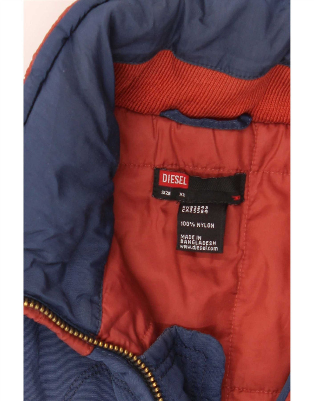 Jaqueta bomber masculina diesel com capuz UK 42 XL azul nylon