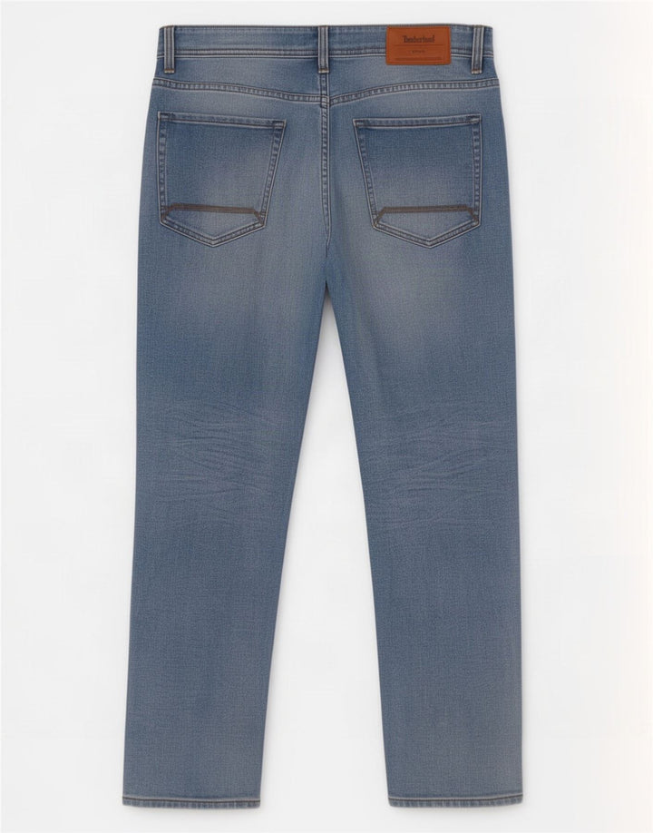 Timberland Mens Slim Jeans W33 L30 Azul Algodão